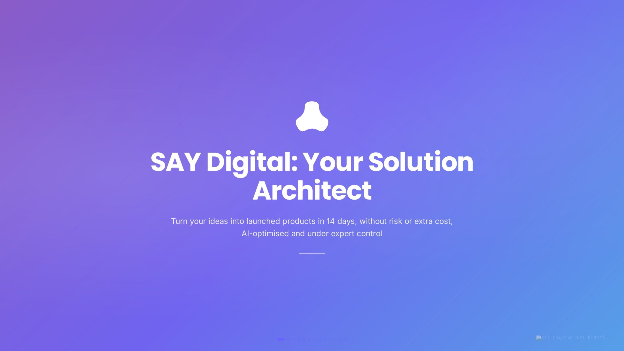 Embedded Say Digital MVP deck — preview 1